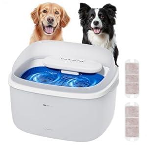 Gardner Pet Dog Water Fountain for Large Dogs, 8L/ 2.1Gal Large Capacity Automatic Dog Water Bowl Dispenser with Vortex Circulation, UV&Maifan Stone Filter, Quiet Dog Water Bowl(Without Adapter)