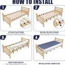 Chumia Dorm Bed Expander Kit with Foam Mattress Blocks (Adjustable Height), Expand Your Twin-XL by 25%, Includes 48" x 80" Wooden Slat Bed and 6 Foam Blocks for Different Mattress Heights