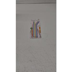 Silicone Straws with Brush 7 Count, 1 EA