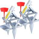 Mole Traps, 2 Pack Scissor Mole Trap with Rust-Proof Steel & High-Resilience Spring, Reusable Outdoor Mole Killer for Lawn, Garden & Farm, One-Step Setup, Quick Capture Gopher & Vole Trap