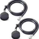 YUXIVCNE 2 Pcs Shampoo Bowl Sprayer Head 1/4" Thread with Black Rubber Hose to Faucet for Salon Barber Shop Spa and Most Commercial Shampooing Basin Systems