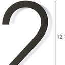 12 Inch Modern Floating House Numbers for Outside | Large Metal House Numbers for Outdoors | Black Coated Rust-Proof Home Address Numbers/Plaques | Metal Numbers