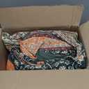 WONGS BEDDING Boho King Quilt Set, Green and Orange Bohemian Quilt Bedding Set, Fall Lightweight Bed Decor Bedspread for All Season Reversible Microfiber Coverlet Bedding Set 103"x90"(3 Pieces)