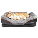 JOYELF Medium Memory Foam Dog Bed Orthopedic Dog Bed & Sofa with Removable Washable Cover and Squeaker Toy as Gift