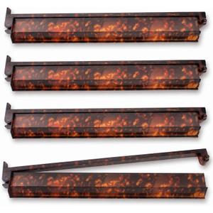 Tortoise Mahjong Racks with Pushers Tile Holders for American Mahjong | Mahjong Racks for Mahjong Sets,4 Set Mahjong Pushers and Racks,Tortoise Shell Mahjong Racks, 44.6*8*1cm