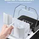 Silonn Ice Maker Countertop, Portable Ice Machine with Carry Handle, Self-Cleaning Ice Makers with Basket and Scoop, 9 Cubes in 6 Mins, 26 lbs per Day, Ideal for Home, Kitchen, Camping, RV