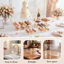 Leinuosen 5 Pcs Extra Large Buffet Risers Set Rectangle Acrylic Display Box Catering Dessert Table Riser Food Display Decorative Stand with Hollow Bottom for Catering(Clear)