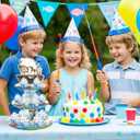 2 x Fishing Birthday Party Decorations Cupcake Stand, 3 Tier Gone Fishing Funny Cardboard Cupcake Display Stand Dessert Tower, Angler Birthday Party Supplies