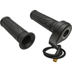 20X Full Twist Throttle Grip Ebike Twist Throttle 3 Pin with Waterproof Connector for 12V-72V Twist Throttle Electric Bike Electric Scooter Conversion Used for 22.2mm Handlebar.