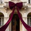 Luxury Giant Velvet Bow Decor Oversized Wall Bow Decorations Bow Decorative for Room Wall Party Birthday Backdrop Baby Shower Decor Front Door Patio Outdoor Wedding Arch
