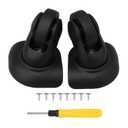 1 Pair Replacement Wheels 360 Swivel Suitcase Casters for Luggage Black (W293)