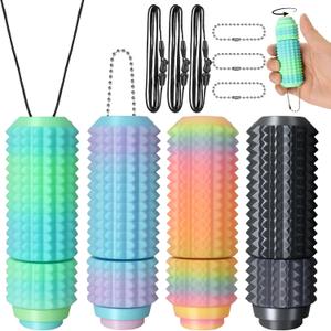 4PCS Little Ouchies Fidget Toys, Pain Stim Fidget Toy for Adults, Portable Spiky Grippie Stim Tool, 3D Printed Stim Sensory Toys Keychain Gifts for Adult with Autism ADHD Anxiety Stress Relief