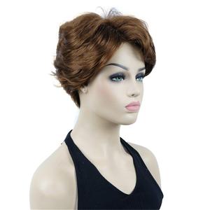 Wjnvfioo Short Soft Layered Blonde Thick Fluffy Full Synthetic Wig 30 Auburn (One Size)