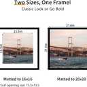 YESKAY 20x20 Picture Frame 3 Pack - Black Poster Frame Display Pictures 16x16 with Mat or 20 x 20 Without Mat for Wall Hanging Horizontal and Vertical