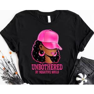 African American Afro Queen Sassy Black Woman Unbothered TShirt, S