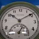 AcuRite 02470 Rustic Green Outdoor Clock with Thermometer, 8.5"