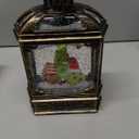 Musical Snow Globe Lantern Lighted Whimsical Christmas Tree & Gnomes Scandinavian Santa Elf Water Lantern with Swirling Glittering Home Decoration and Gift, Battery Operated or USB Powered