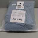 WAZZIO Light Blue Sheer Curtains 84 Inches Long 2 Panels with Rod Pocket Tassel Cotton Boho Crochet for Bedroom Living Room, Stone Blue