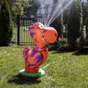 Dino Sprinkler Inflatable Flexifloaties Red Green Dinosaur Water Play Toy Summer
