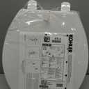 KOHLER K-4775-0 Brevia Round Toilet Seat with Quick-Release Hinges And Quick-Attach Hardware For Easy Clean, White