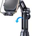 Coolpow Cup Holder Phone Holder for Car Phone Holder Cup Holder Phone MountUltra Stable & Never Shake Phone Holders for Your Car Cupholder Cell Phone Car Mount for iPhone Samsung All Smartphones (Black)