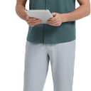 VEBOON Men's Short Sleeve Button Down Shirts Cotton Lightweight Stretch Moisture Wicking Dress Shirt with Pocket (XL)