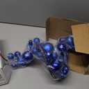 Yuxung 2 Pcs Christmas Ball Garland 6 ft Ball Ornaments Christmas Bulb Garland Xmas Tree Bauble Decorations for Party Supplies Indoor Outdoor Home Office Decoration Accessories(Navy Blue)