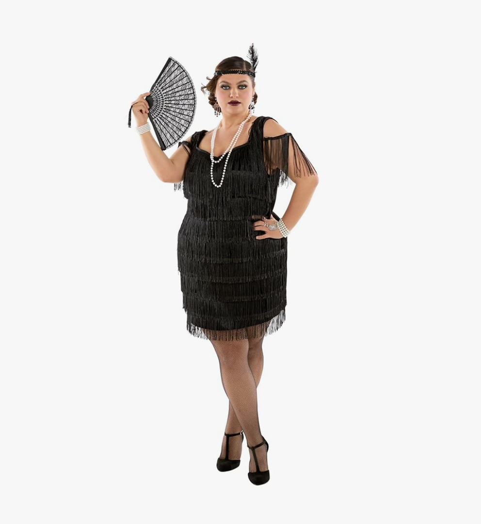 Morph Plus Size Flapper Dresses 1920s Great Gatsby Costumes For Women - Vintage Style Party Dresses Size L