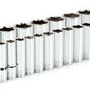 TEKTON 1/2 Inch Drive Deep 6-Point Socket Set, 29-Piece (10-38 mm) | SHD92014