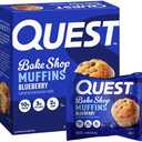 Quest Nutrition Blueberry Muffin, 10g Protein, 3g Net Carb, 2g Sugar, Protein Snack, 4 Count, BBD: 05/29/26