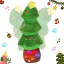 Hopearl Talking Christmas Tree Repeats What You Say Lighting up Nodding Electric Speaking Interactive Animated Toy Festival Gifts for Toddlers, 12''