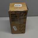 chunmo Half Gallon 64oz Glass Water Bottle with Straw and Storage Sleeve Motivational Water Bottle with Strap and Time to Drink 2L Leakproof Reusable Water Jug for Fitness Gym and Outdoors (Black)