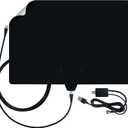 Antennas Direct ClearStream Flex Amplified Indoor TV Antenna, UHF VHF, Multi-Directional, Reversible, 50+ Mile Range  w/Jolt Switch Amplifier