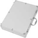 Lockable Aluminum Tool Case with Padded Foam, Portable Silver Carrying Box for Measurement Instruments, Repair Tools, Craft Supplies, and Fishing Gear - 14.56 X 11.22 X 2.95 Inches