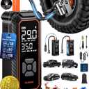 OlarHike Cordless Tire Inflator Portable Air Compressor, 150PSI Dual Power_6000mAh & 12V DC, Air Pump for Car Tires, Bike, Motorcycle, with LED & Digital Pressure Gauge, Gifts for Men & Women (6000mah with Cable (Car&SUV&Light Pickup))