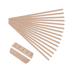 Soengsau 15-Pack 15.75" Unfinished Wood Fluted Rectangular Trim - Easy to Paint, Cute Decorative Molding DIY Craft for Furniture Frame, Mirror Edge, Wall, Door, Closet, Dresser, Shelf