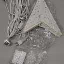 Enhon 2 Pack 20 Inch Paper Star Lanterns, Star Paper Light Christmas Decor, 7 Points Warm White LED Star Light with Plug, Collapsible Hanging Star Decor for Christmas Window Wall Room Yard