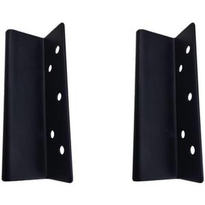 Heyous 2PCS Black Metal Single Hanging Channel Brackets 98x25.5x30mm Bed Rail Hardware Accessories Stand Suitable for Attaching Fixed Footstools