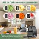 Electric Meat Grinder 2000W Heavy Duty, Touchscreen Control with Ice Shaver, Veggie Shredder, 2 Blades, 3 Plates, Sausage Stuffer & Kubbe Kit, #10 Size for Home Use