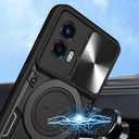 Compatible with Motorola Moto G24 Case,with Slide Camera Lens Cover Compatible with Motorola Moto G04 XT2421-2 / Moto G24 XT2423-1 Case Silver