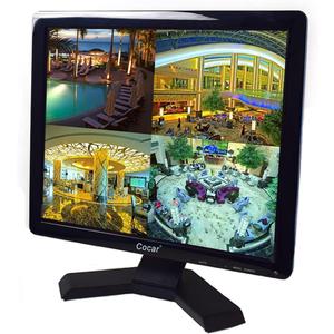 Cocar 17 inch CCTV Monitor with VGA HDMI AV BNC Audio in/Out Ports, Built-in Speaker 4:3 HD Display LCD Security Screen with USB Drive Player for Home Store Surveillance Camera STB PC