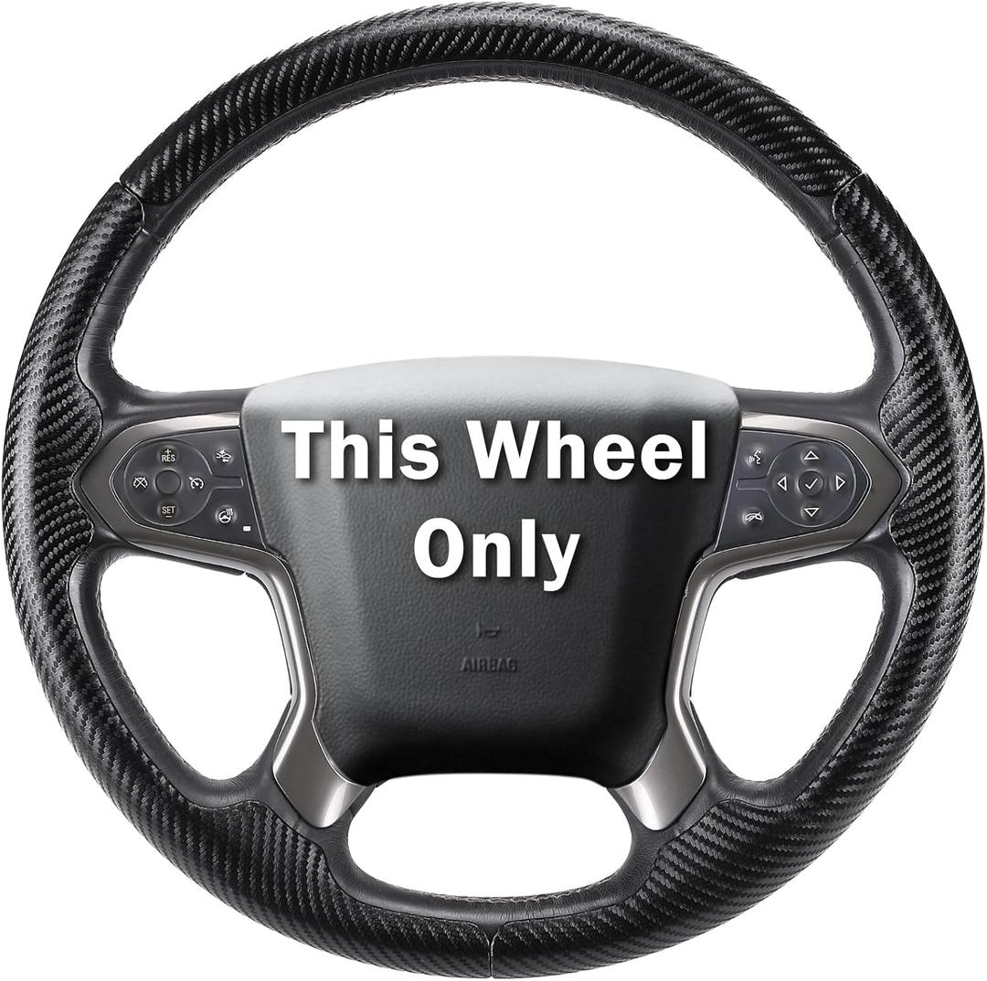 Steering Wheel Cover for Chevy Silverado 1500 2014-2018/2500 2500HD 3500 3500HD 2015-2019/ 4500HD 5500HD 6500HD 2019-2024/ Suburban Tahoe 2015-2020/ Traverse 2018-2023 Chevrolet