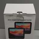 FANGOR 7.5 Inch Dual Car DVD Player, Portable Headrest Video Player for Car with 5 Hours Rechargeable Battery, Last Memory, AV Out/in, Support USB/SD/Sync TV, All Regions (1 Player+1 LCD Screen)