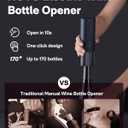 HOTO Electric Wine Opener, Automatic Bottle Opener with Foil Cutter, Uncorks 170+ Bottles, 10s Instant Opening, Battery Operated Corkscrew Wine Opener, Perfect Ideal for Wine Lover Wedding Party Home