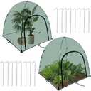 2pack Large Mesh Plant Cover Tent, 36x36x37Inches Pest Guard Cover, Insect Bird Barrier Netting Outdoor Plant Enclosure, Garden Net Cage Plant Protector Pest Protection Guard for Fruit Vegetables