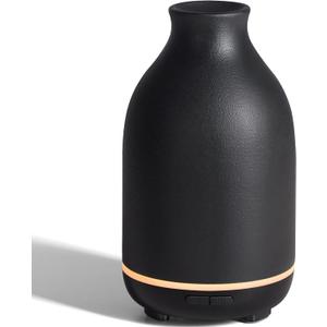 InnoGear Essential Oil Diffuser, 150ml Ceramic Stone Diffuser Handcrafted Aromatherapy Diffusers Ultrasonic Cool Mist Humidifier Vaporizor with 2 Mist Modes Waterless Auto Off for Room Office, Black
