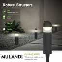 LED Landscape Bollard Pathway Light, 2W, DC 12V Low Voltage Path Lighting Outdoor Waterproof, Die-Casted Aluminum Housing for Garden Light, 3000K Warm White Pack of 4