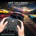 Bluetooth 5.2 Wireless Audio Adapter for Xbox One, Xbox Series X|S and Elite 2 Controller, Xbox Mic Adapter with Screen Supports Low Latency
