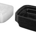 VINGVO Disposable Food Containers, Disposable Meal Prep Containers Healthy Food Take Out Boxes with Lids for Party Sandwiches (1000ml)