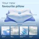 Derila Ergo Cervical Neck Pillow for Sleeping Pillow Contour Memory Foam Pillows for Back, Side Sleeper Pillows 21.25 x 14.17 x 4.72 inches